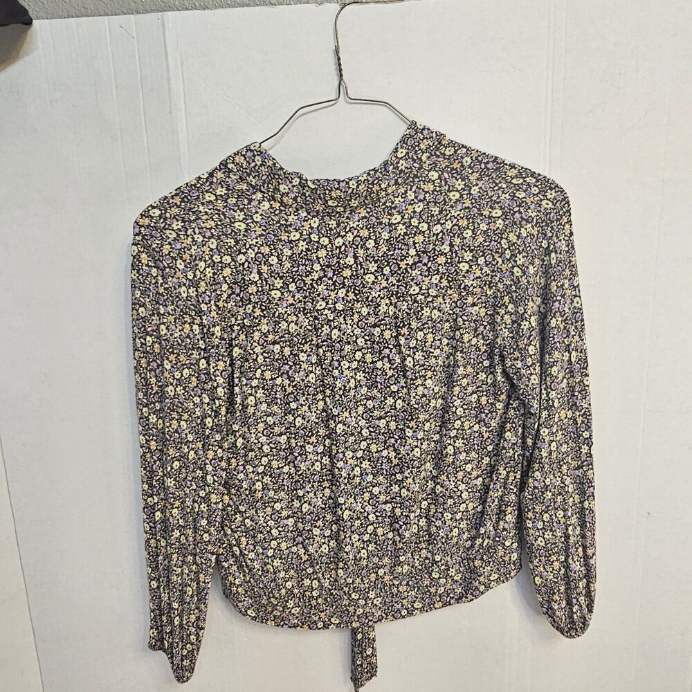 Lauren Conrad Floral Long Sleeve Blouse Button Sz Large Cottage Core Boho V0461 - Picture 4 of 5